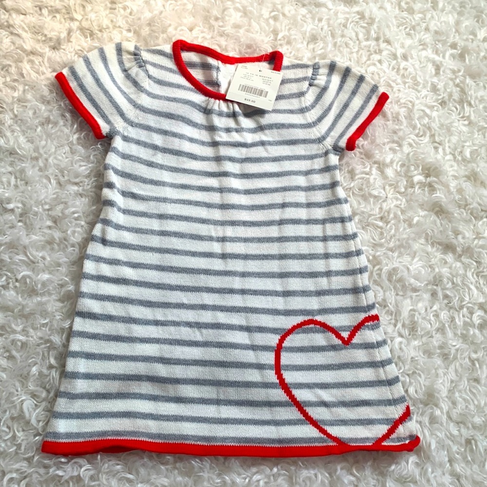 Girl cotton dress with heart- super soft